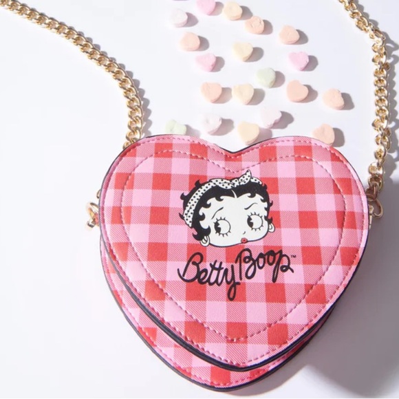 *RESTOCK*: Betty Boop X Unique Vintage Red & Pink Betty Boop Heart Purse - Picture 3 of 11
